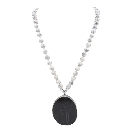 Onyx Collection - Silver Pepper Necklace