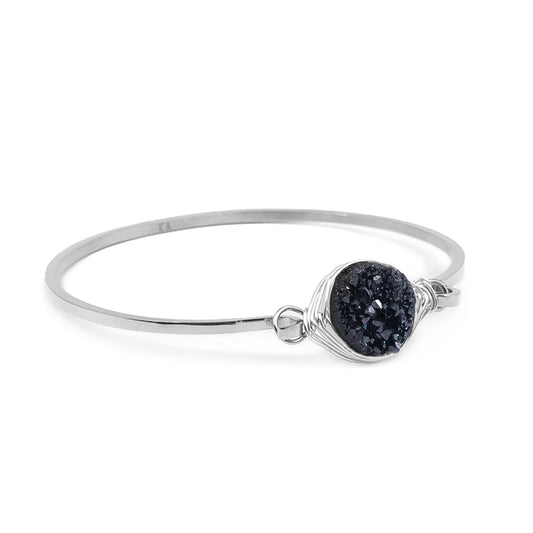 Stone Collection - Silver Noir Bracelet
