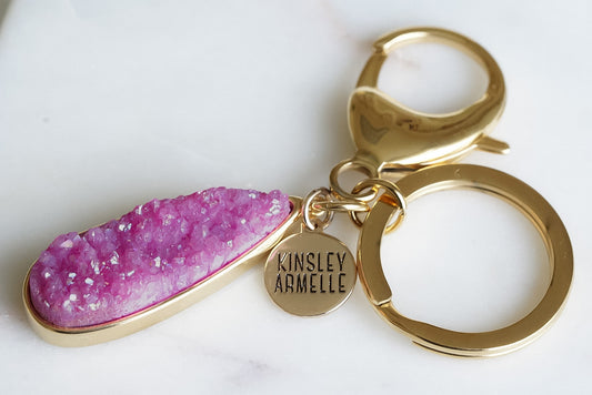 Accessory Collection - Magenta Quartz Drop Keychain (Limited Edition)