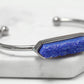 Bangle Collection - Silver Cobalt Quartz Bracelet