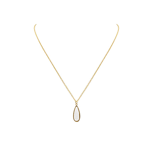Druzy Collection - Petite Quartz Drop Necklace