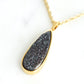 Druzy Collection - Raven Quartz Drop Necklace