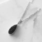 Druzy Collection - Silver Raven Petite Quartz Drop Necklace