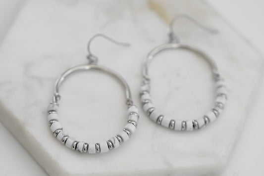 Naomi Collection - Silver Pepper Earrings