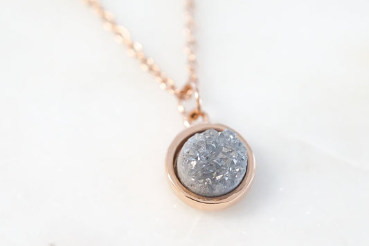 Stone Collection - Rose Gold Stormy Necklace