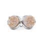 Stone Collection - Silver Amber Quartz Stud Earrings