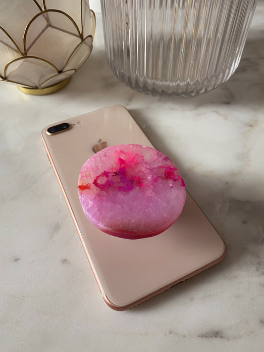 Accessory Collection - Blush Agate Phone Grip
