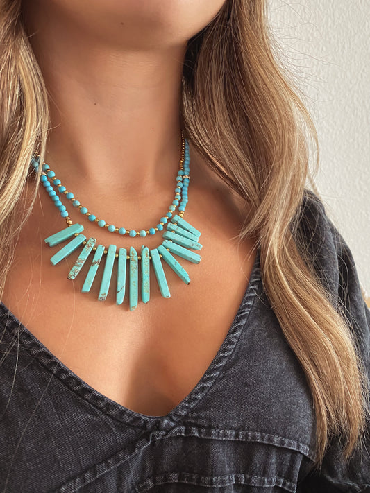 Chip Collection - Turquoise Necklace
