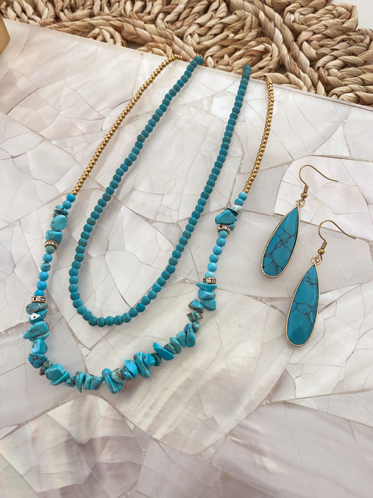 Cluster Collection - Turquoise Necklace