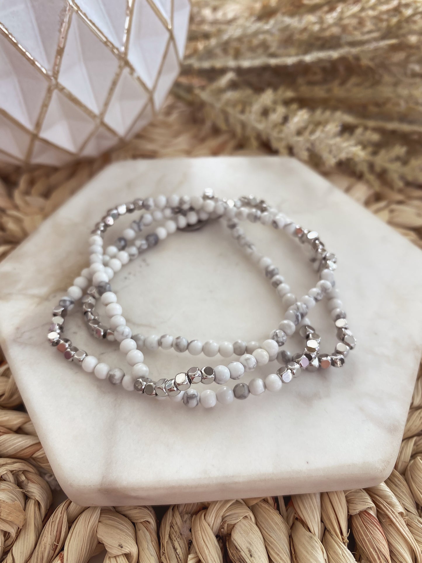 Dia Collection - Silver Pepper Bracelet Set