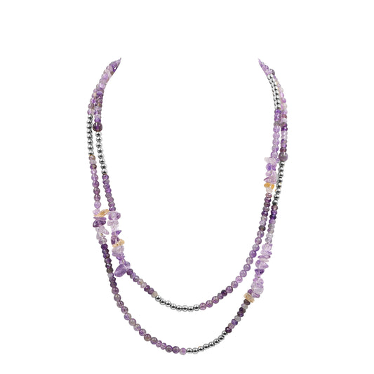 Epsi Collection - Silver Mulberry Wrap Necklace