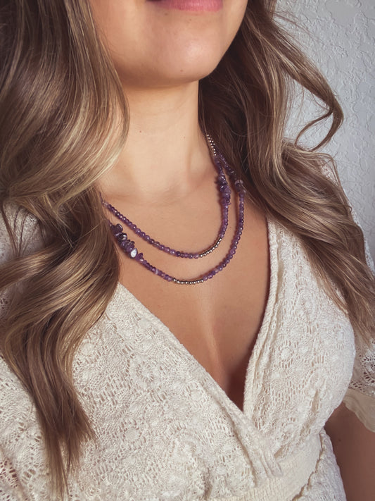 Epsi Collection - Silver Mulberry Wrap Necklace
