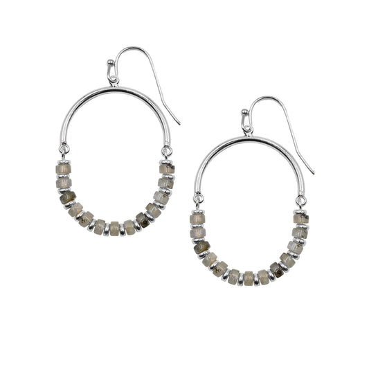 Naomi Collection - Silver Haze Earrings