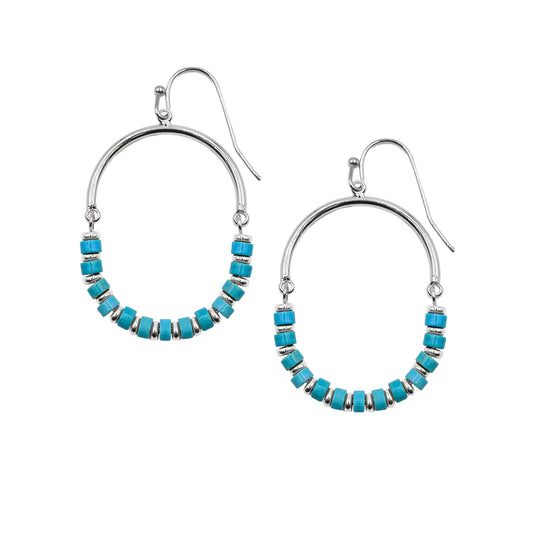 Naomi Collection - Silver Turquoise Earrings