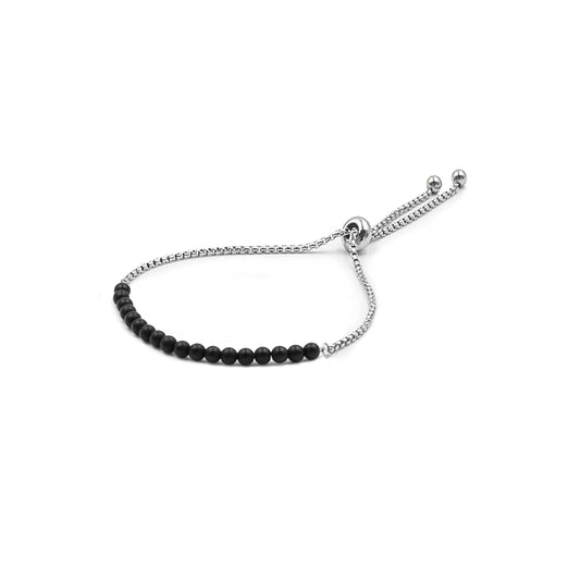Nixie Collection - Silver Coal Bracelet 4mm