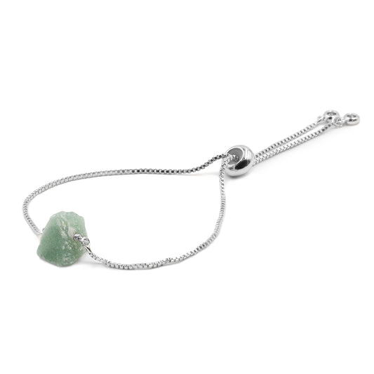 Percy Collection - Silver Raw Solar Stone Bracelet